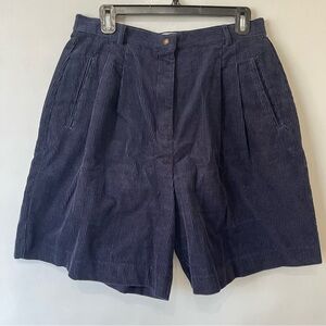 Vintage Karen Scott Blue Corduroy Shorts
